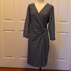 Anne Klein geometric wrap dress